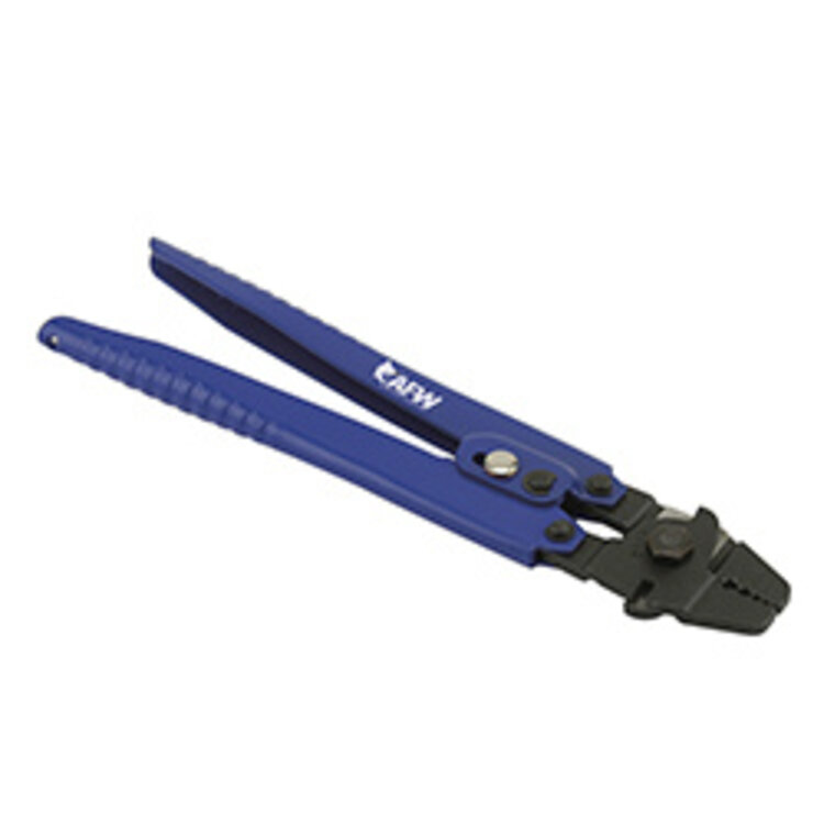 American Fishing Wire AFW Econo Crimping Pliers, crimp oval and copper double-barrel sleeves 0.1mm to 2.2mm OD