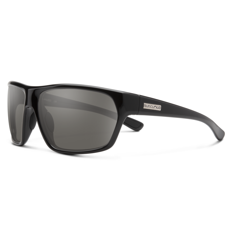 Suncloud Suncloud Boone - Black Frame Polarized Sunglasses Gray Lens
