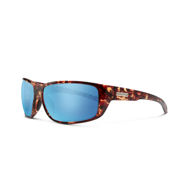 Suncloud Suncloud Milestone - Tortoise Frame Polarized Sunglasses Aqua Mirror Lens
