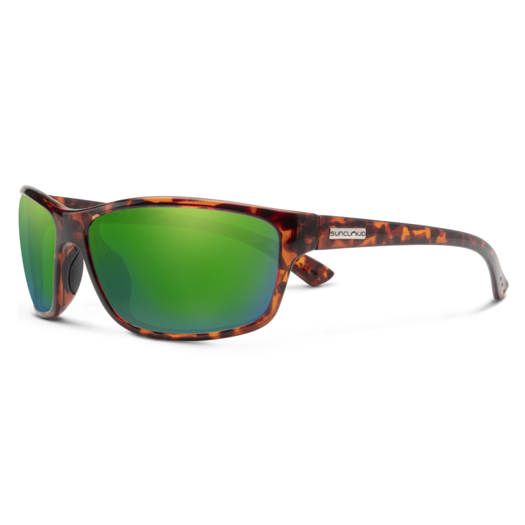 Suncloud Suncloud Sentry - Tortoise Frame Polarized Sunglasses Green Mirror Lens