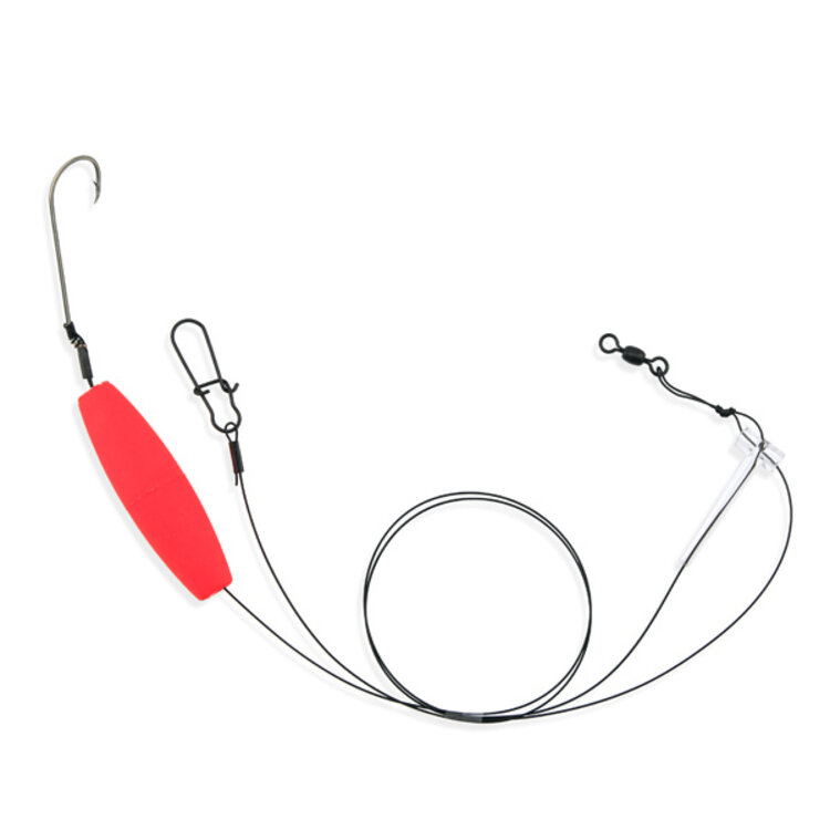 Aqua Clear Aqua-Clear SR-2B Surf Rig - 3/0 Long Shank Hook w/40lb Wire & Red Float