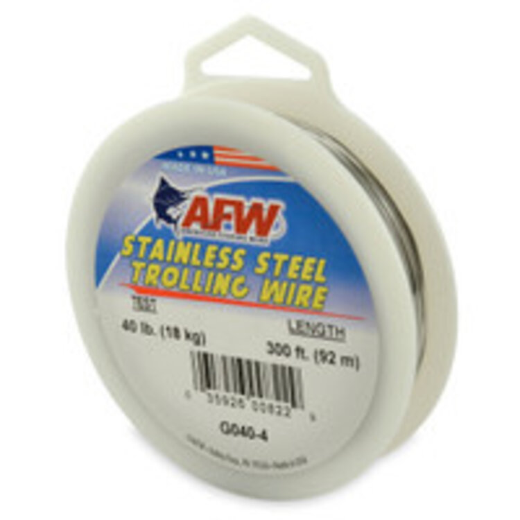 American Fishing Wire AFW Stainless Steel Trolling Wire 40Lb 300ft Spool
