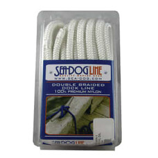 Sea Dog Line Sea Dog  1/2" Double Braided White Dock Line