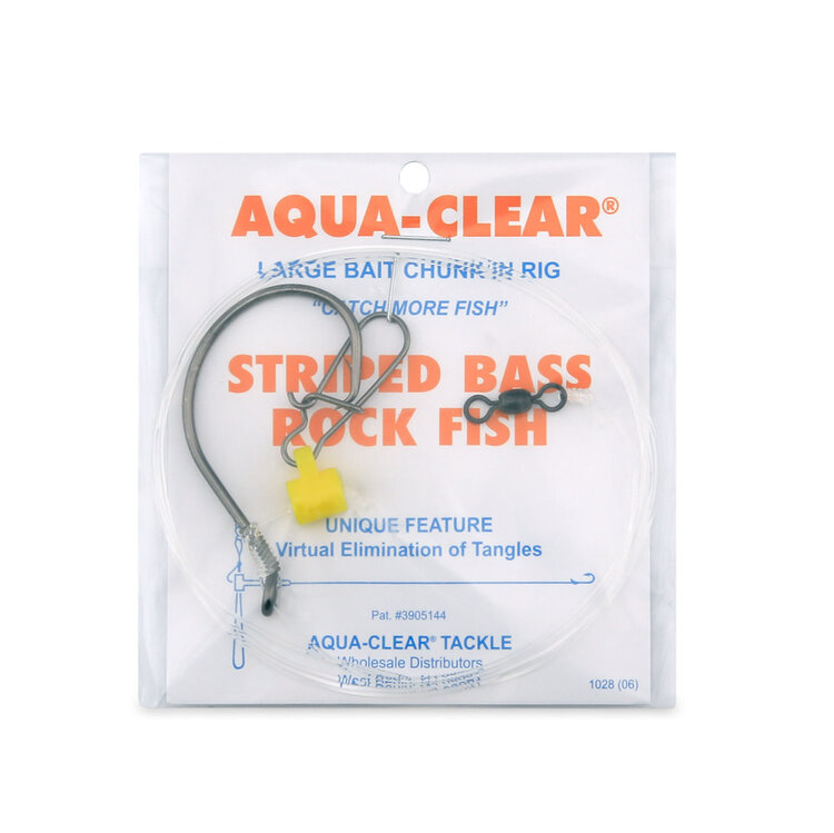 Aqua Clear Aqua-Clear Striped Bass Chunk Bait Circle Hook Rigs w/Fish Finder