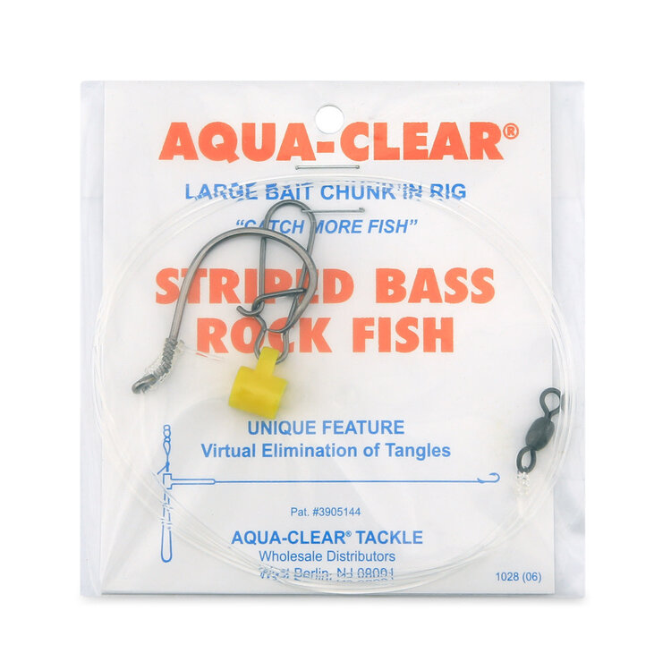 Aqua Clear Aqua-Clear Striped Bass Chunk Bait Circle Hook Rigs w/Fish Finder