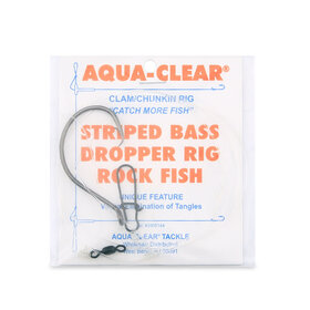 Aqua Clear Aqua-Clear Striped Bass Circle Hook Clam Dropper Loop Surf Rig