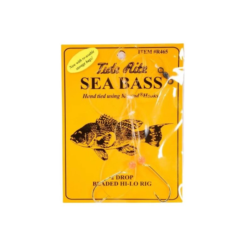 Tide Rite TideRite R465-2/0 Sea Bass Rigs w/Red Beads Hi-Lo Gld #2/0 2Pk