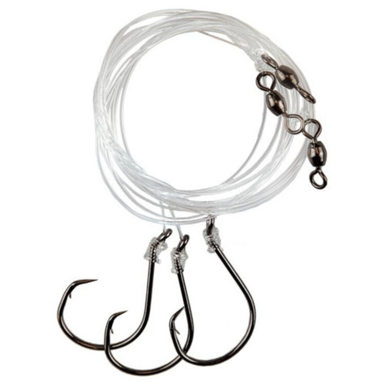 Eagle Claw Eagle Claw L926-C2 8/0 Inline Octopus Circle Hook Striped Bass Rig 45" Leader 3pk