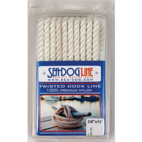 Sea Dog Line Sea Dog  3/8" 3-Strand Twisted Nylon Dock Line