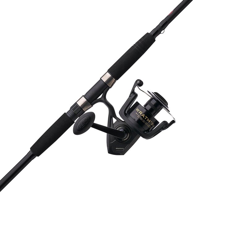 PENN Penn Wrath II PRE-SPOOLED 10ft Heavy Action Spinning 2pc Combo - WRTHII8000102H