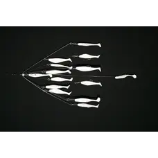9er's Lures 9er's Lures 6-ARM 6in Shad Umbrella Rig White