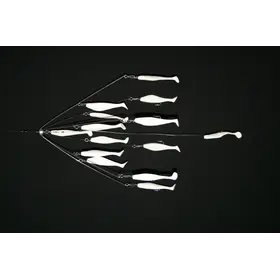 9er's Lures 9er's Lures 6-ARM 6in Shad Umbrella Rig White