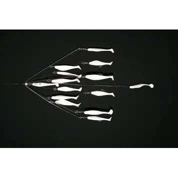 9er's Lures 9er's Lures 6-ARM 6in Shad Umbrella Rig White