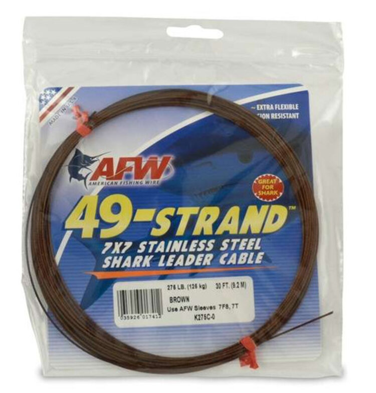American Fishing Wire AFW 49-Strand Cable 30ft Coil - Camo Brown