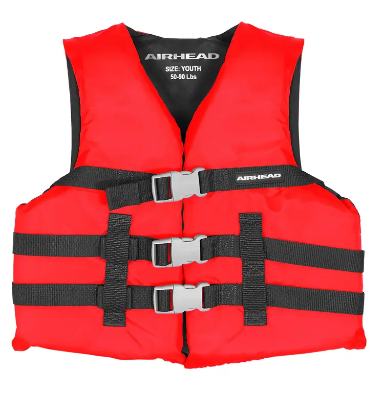 Airhead Airhead 30002-03-A-RD Youth Life Jacket 50-90lbs - Red
