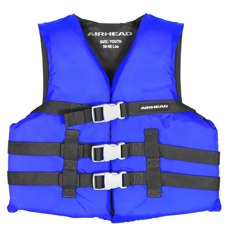 Airhead Airhead 30002-03-A-BL Youth Life Jacket 50-90lbs - Blue