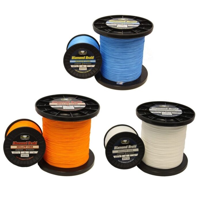Diamond Fishing Products Diamond Gen3 16X Hollow Core Braid 3000yd Spool - Blue