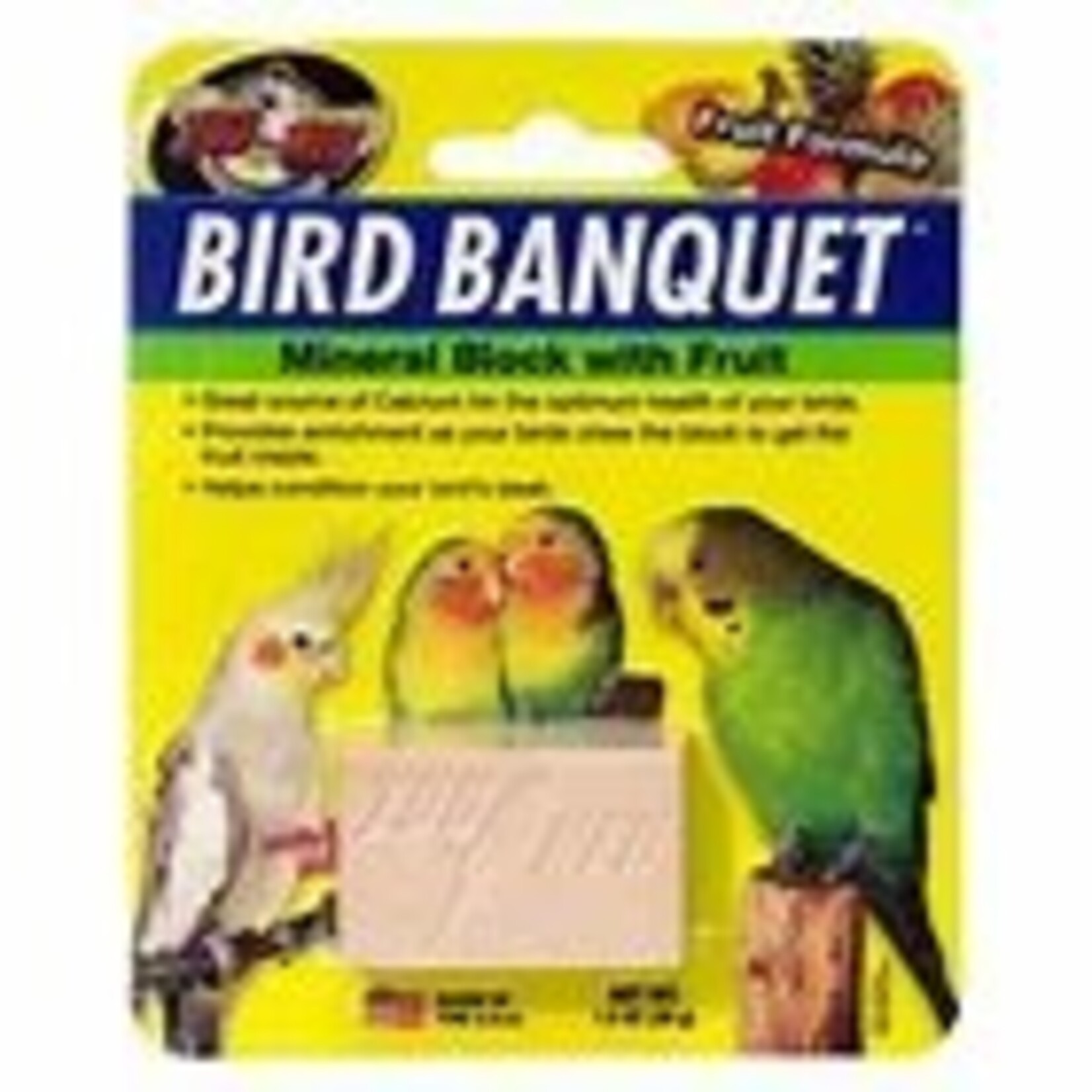 ZOO MED LABORATORIES, INC. ZOO BIRD BANQ FRT MNRL BLOCK SM