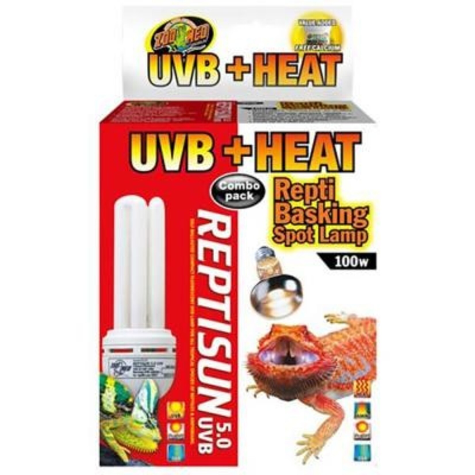ZOO MED LABORATORIES, INC. ZOO HEAT & UVB CMBO PCK 100WT