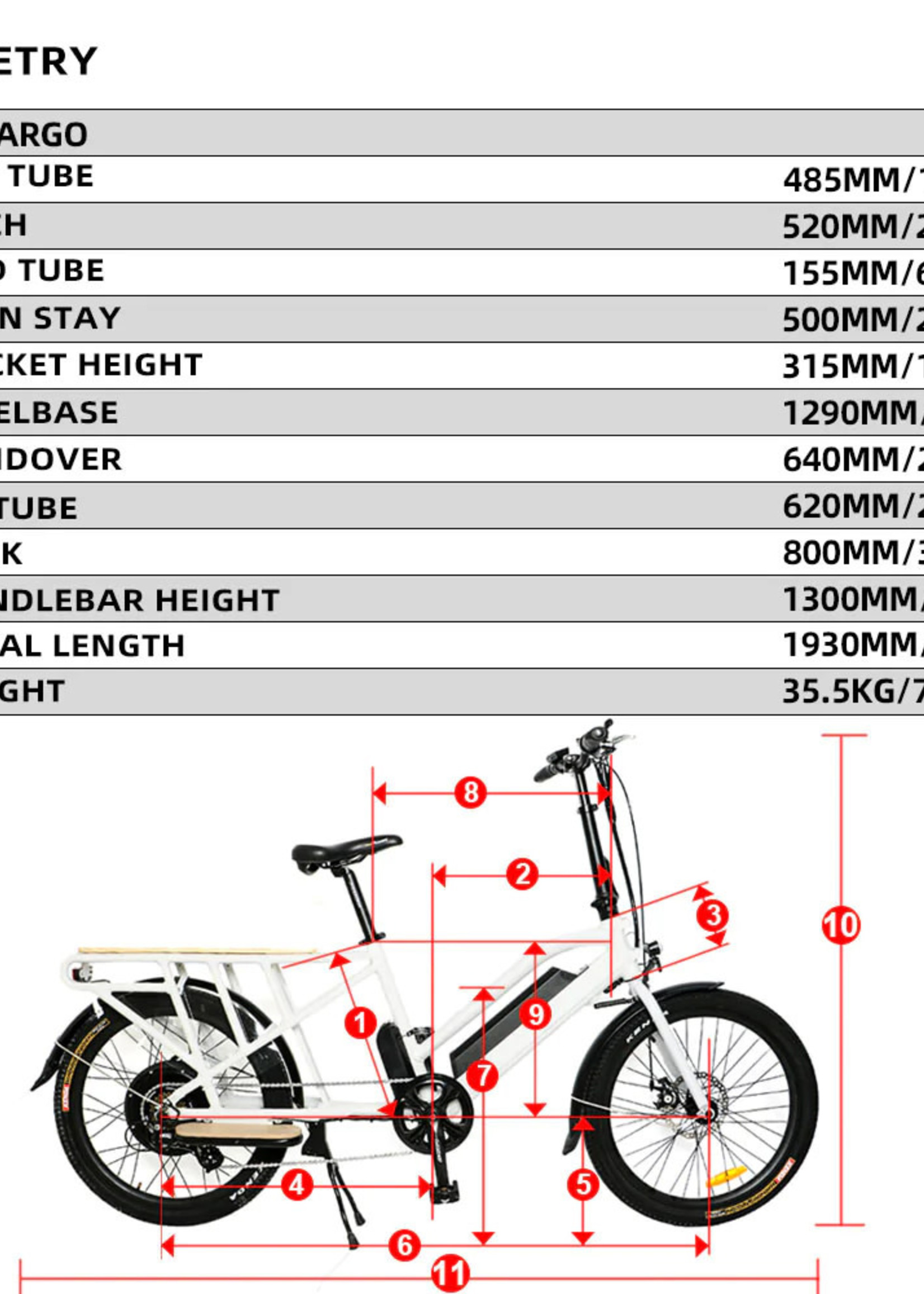 Eunorau Eunorau MAX-CARGO 750 Watt Cargo Bike