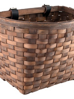 BASKET SUNLT FT WOOD/BEECH DK-BRN WOVEN w/STRAPS