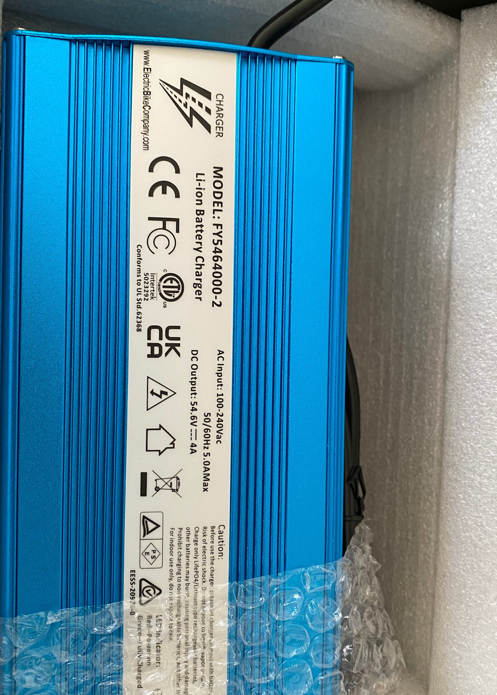 Electric Bike Company Super Charger 4 AMP 3 Pin