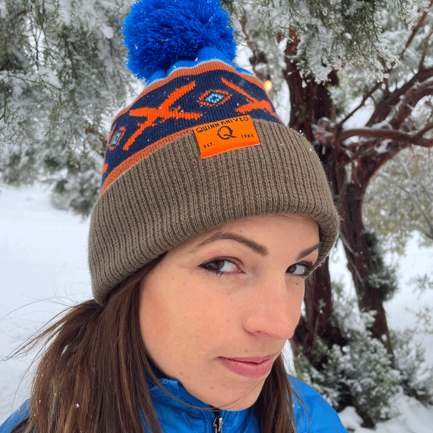 Quinn Knives & Backcountry Goods Quinn Knives Winter Beanie Pom Pom Hat