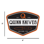 Quinn Knives & Backcountry Goods Quinn Knives MFG Badge Sticker