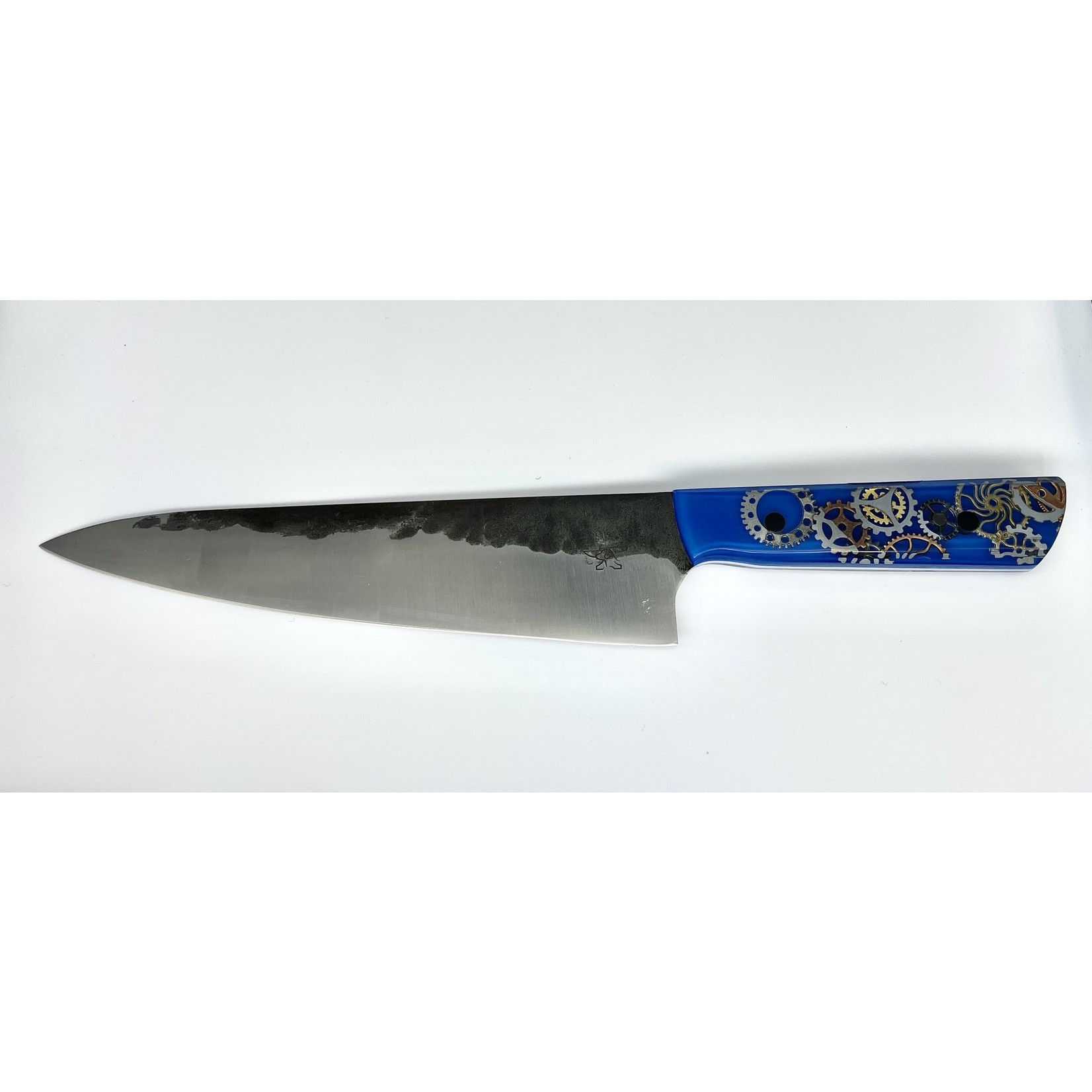 Cur Custom Blades Cur Custom AEBL Stainless & Geared Blue Resin Gyuto