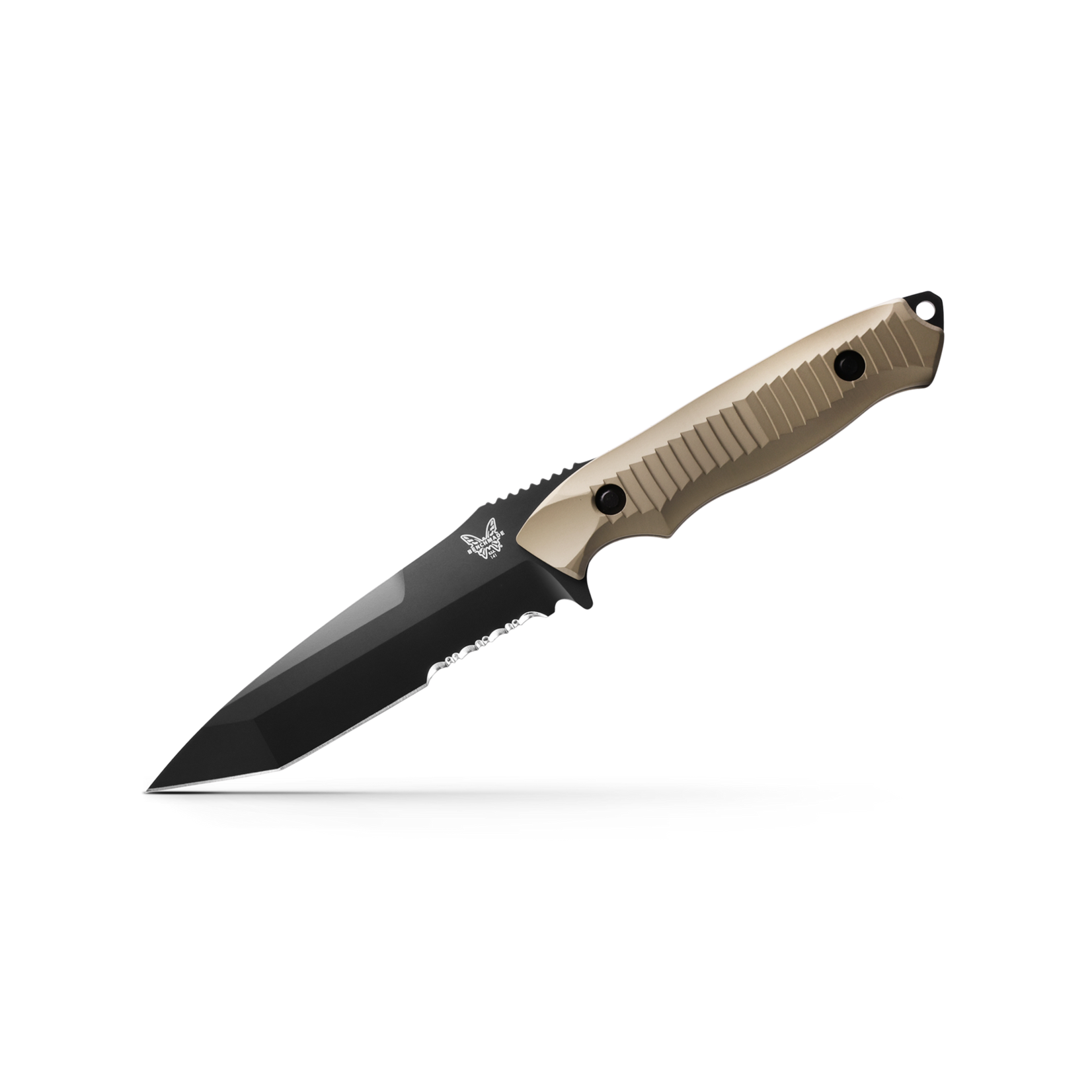 Benchmade Sold Out - Benchmade 141SBKSN 154CM & 6061 T-6 Aluminum Serrated Tanto Sand Tan Nimravus