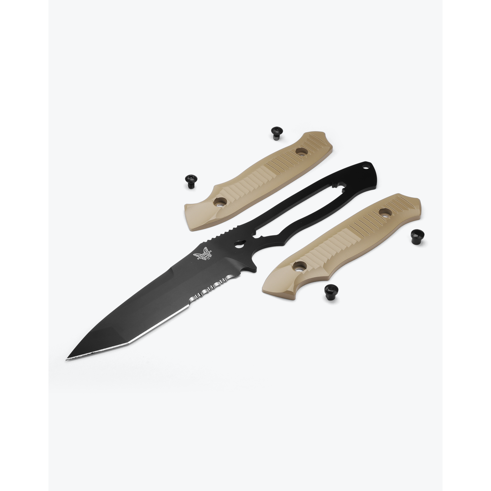 Benchmade Sold Out - Benchmade 141SBKSN 154CM & 6061 T-6 Aluminum Serrated Tanto Sand Tan Nimravus