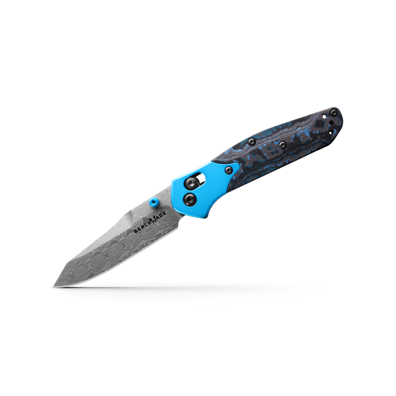 Benchmade Discontinued - Benchmade 945-221 Damasteel & Arctic Storm Fatcarbon Mini Osborne Gold Class