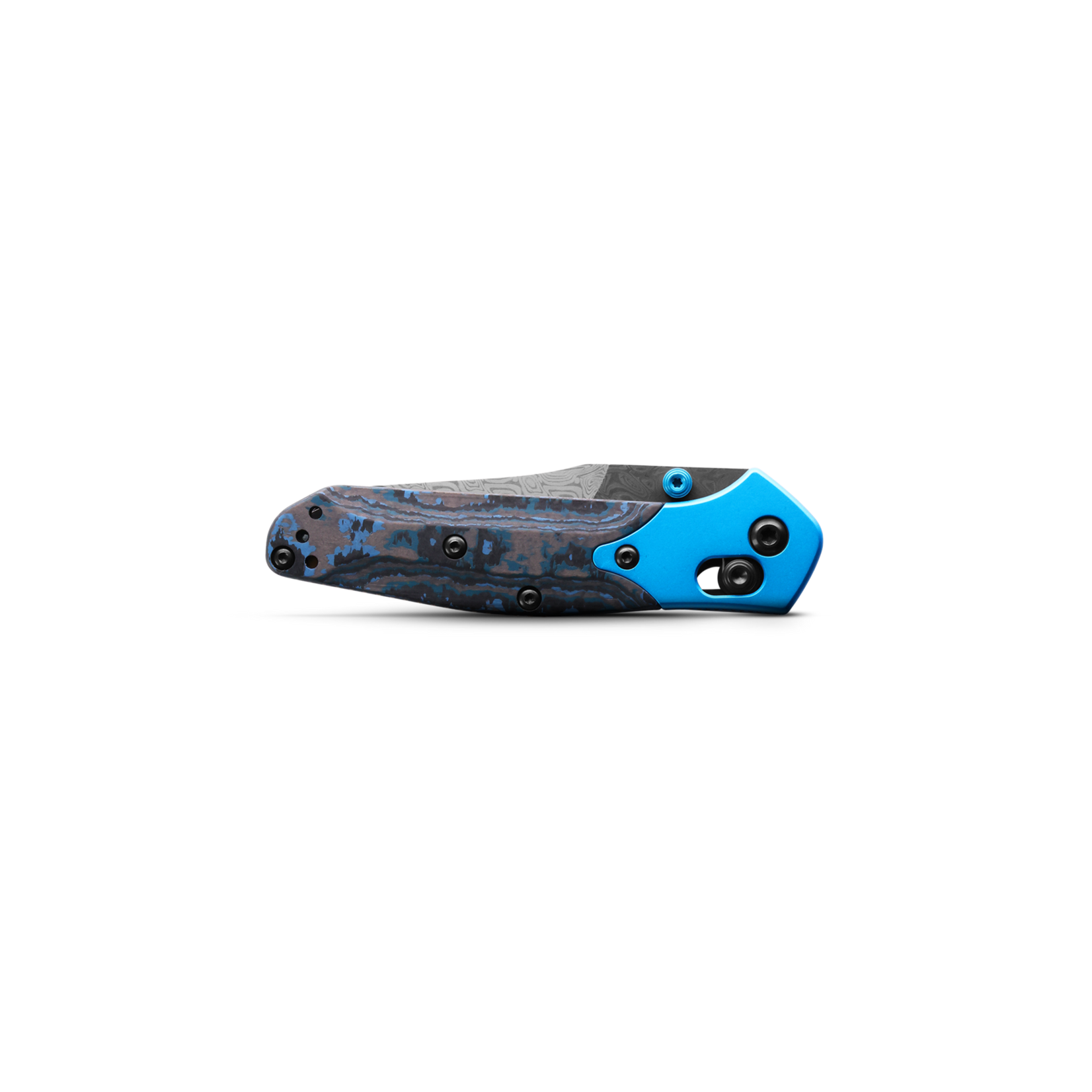 Benchmade Discontinued - Benchmade 945-221 Damasteel & Arctic Storm Fatcarbon Mini Osborne Gold Class