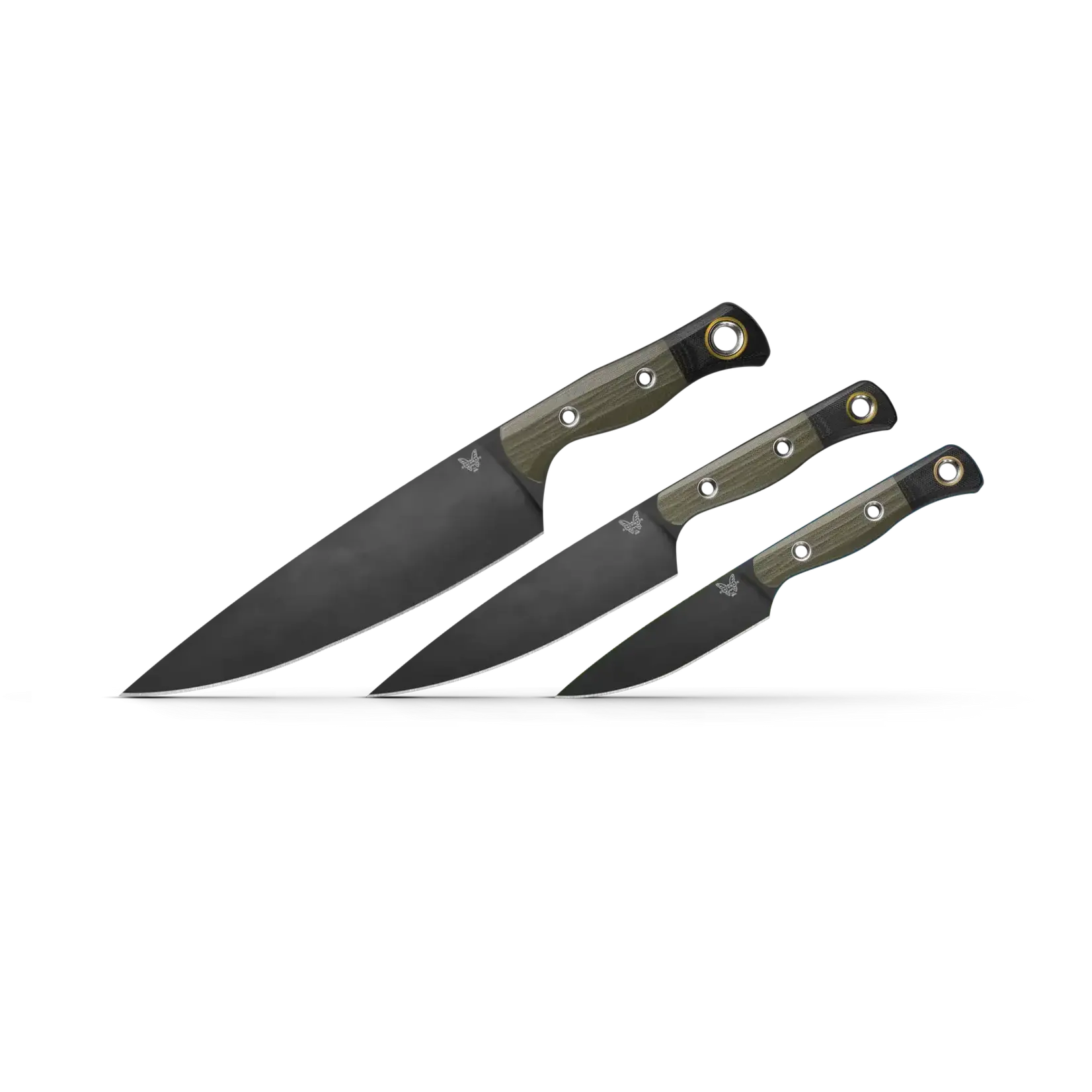 Benchmade Discontinued - Benchmade CPM154 & G10 Olive Green 3-Piece Kitchen Culinary Set