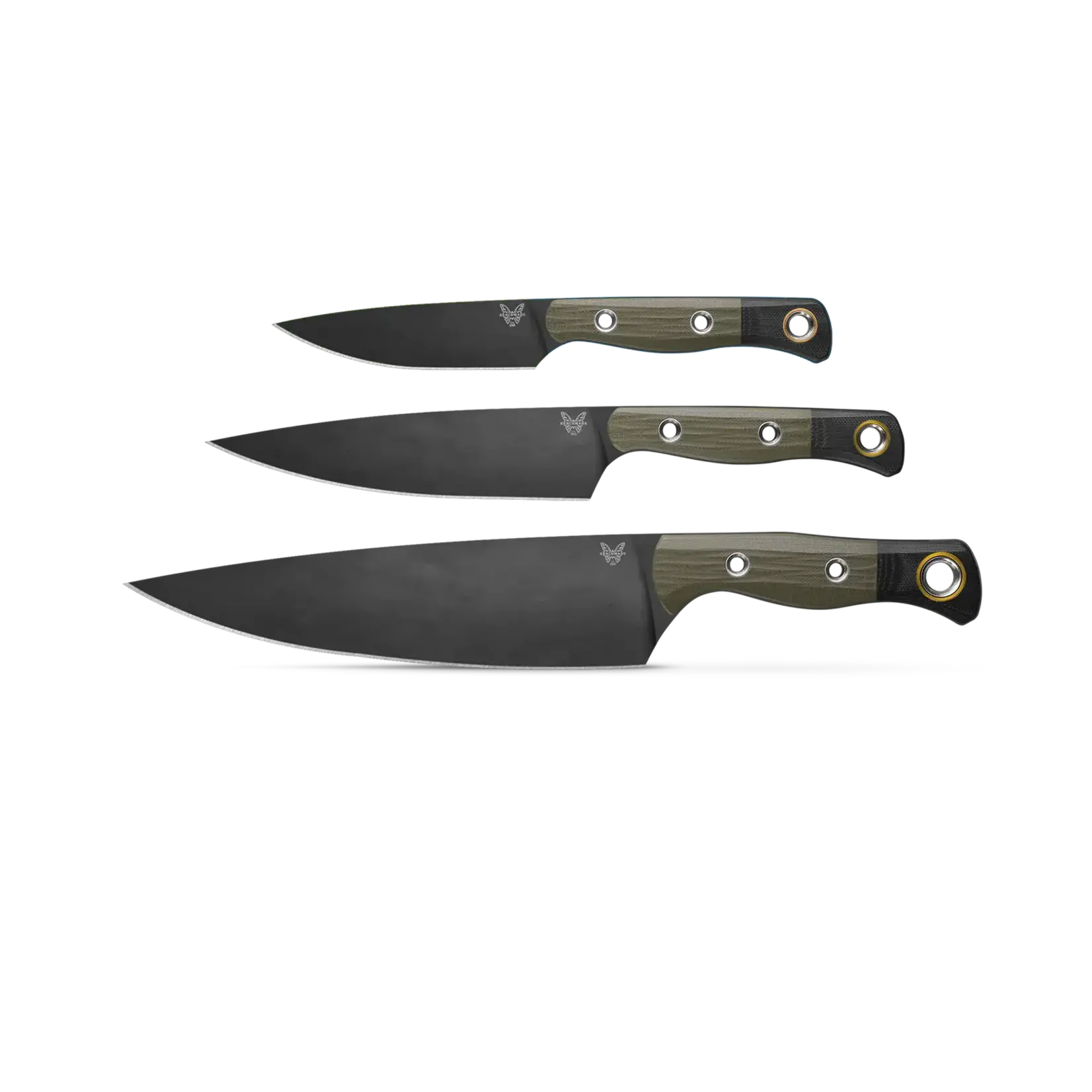 Benchmade Benchmade CPM154 & G10 Olive Green 3-Piece Kitchen Culinary Set