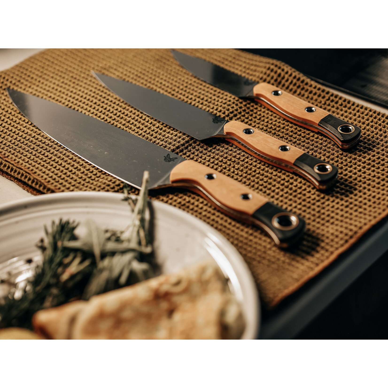 Benchmade Benchmade CPM154 & Maple Valley Richlite + G10 3-Piece Kitchen Culinary Set