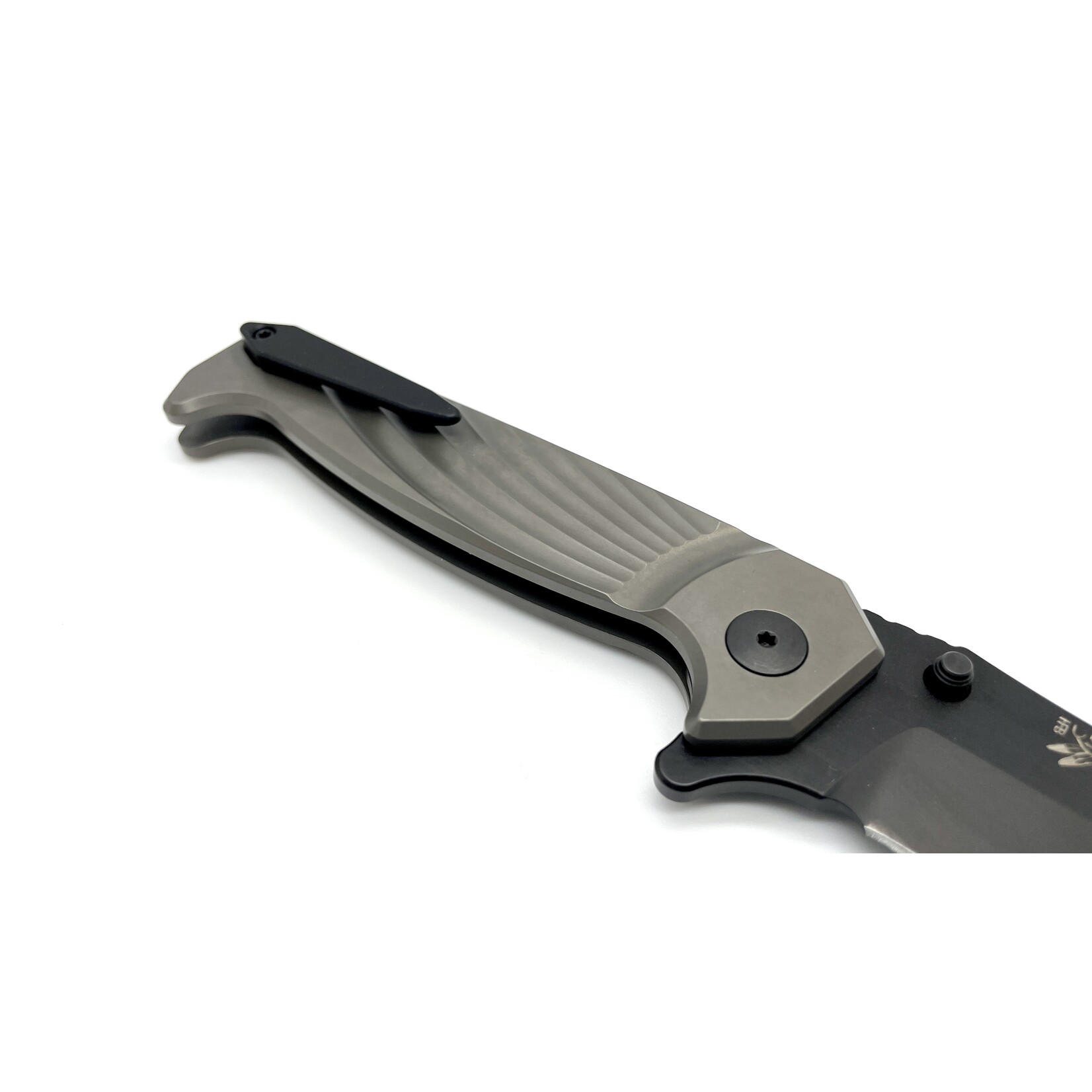 Half Face Blades Half Face Blades HFB012 Magnacut & Billet 6AL-4V Titanium Gen 2 Crow Folder