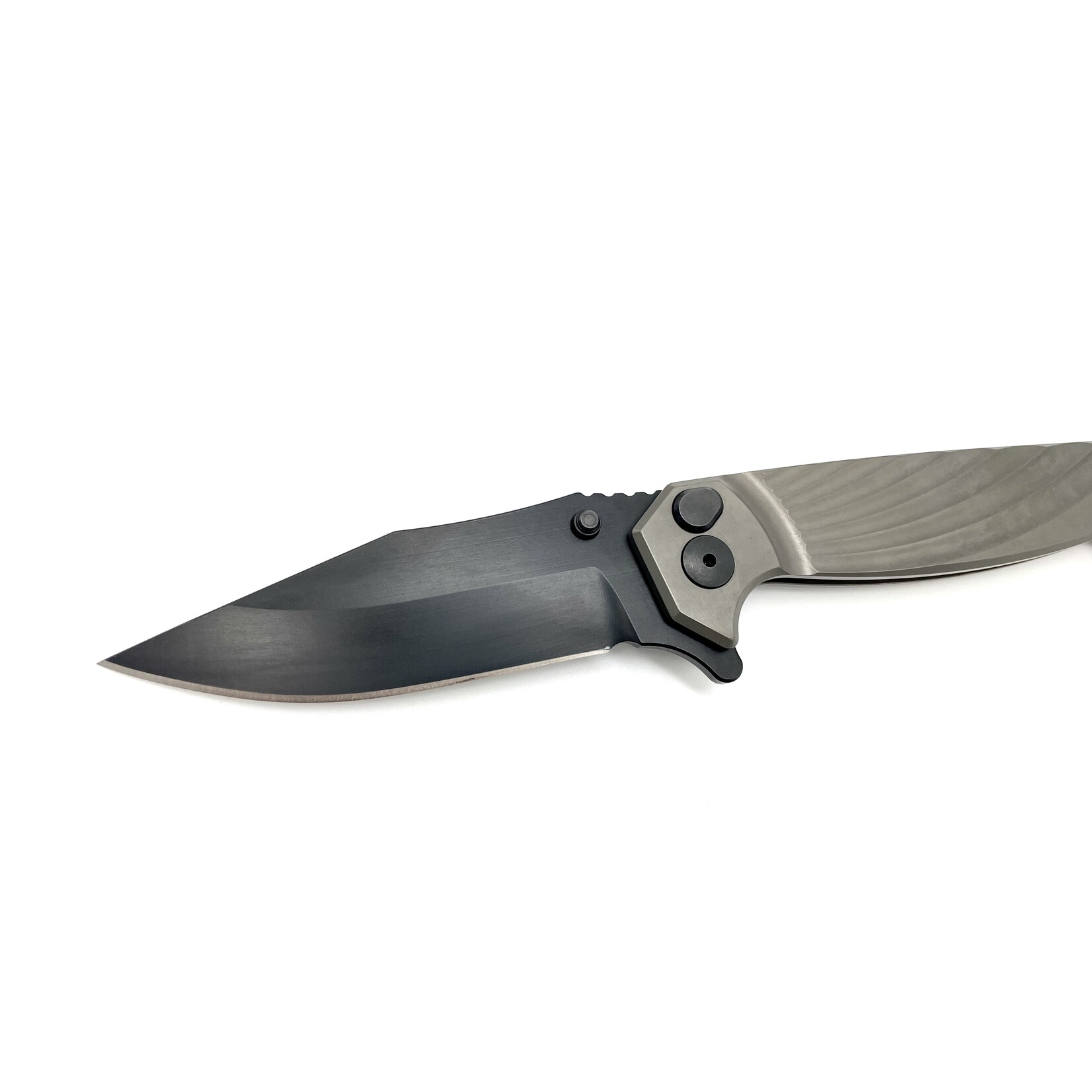 Half Face Blades Half Face Blades HFB012 Magnacut & Billet 6AL-4V Titanium Gen 2 Crow Folder