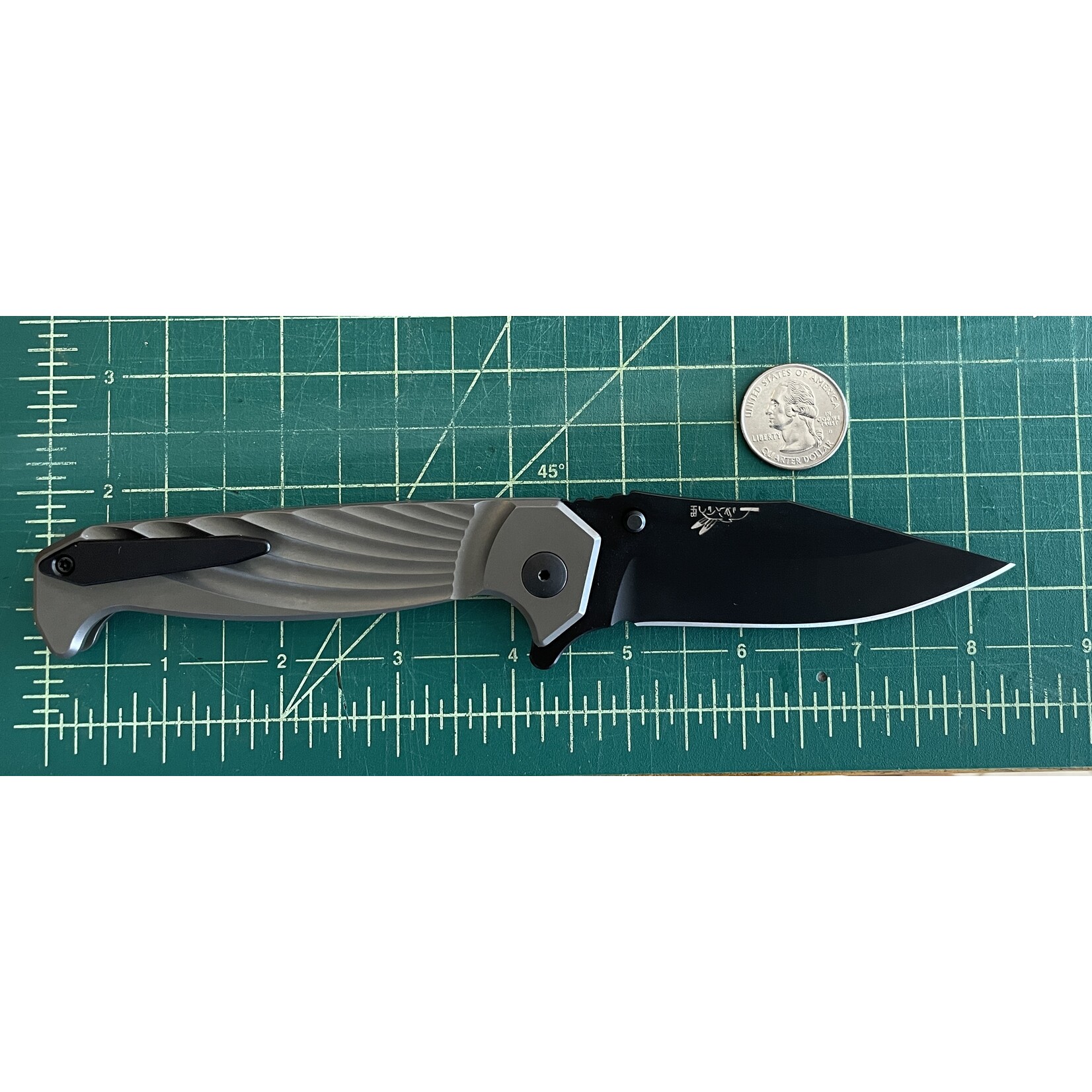 Half Face Blades Half Face Blades HFB012 Magnacut & Billet 6AL-4V Titanium Gen 2 Crow Folder