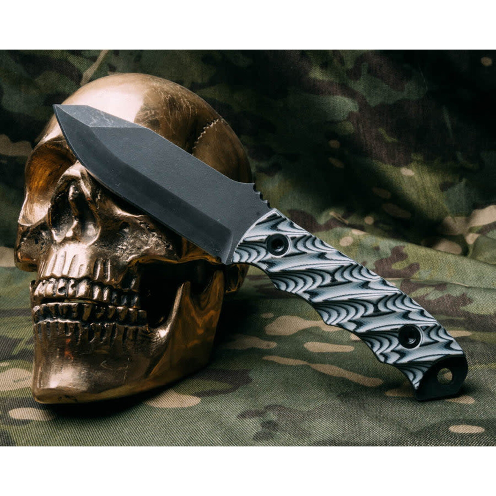 Half Face Blades Half Face Blades CPM3V & G10 Black + Gray Disaster Jr