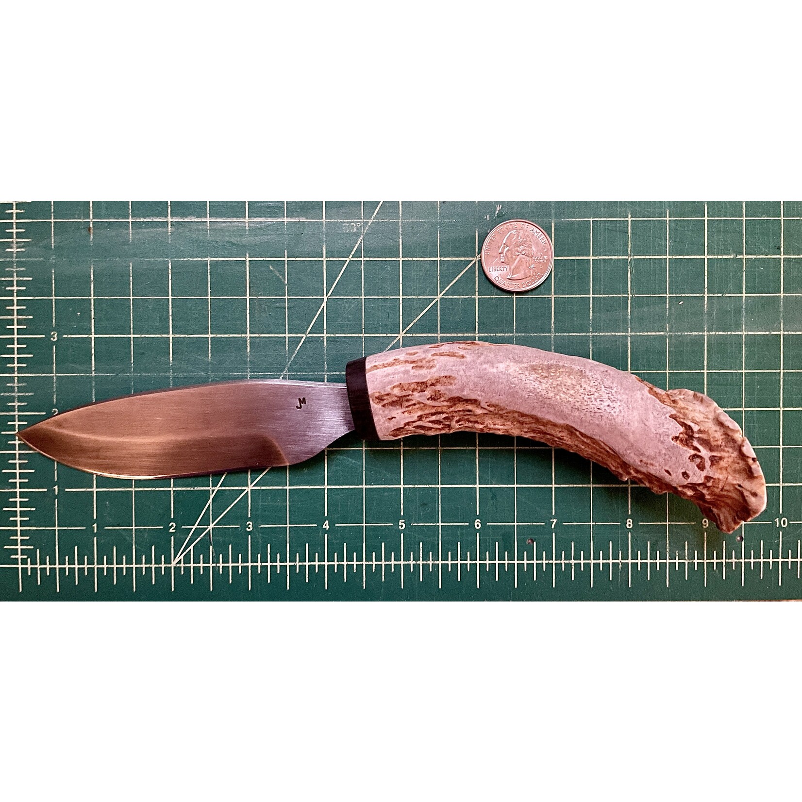 Jeff Morgan Jeff Morgan 1095 & Antler + Micarta Stubby Utility