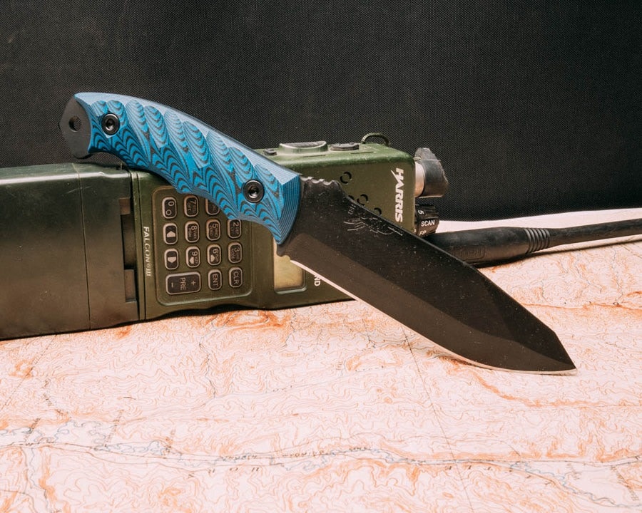 Half Face Blades HFB043 CPM3V & G10 Blue Black Disaster Breacher