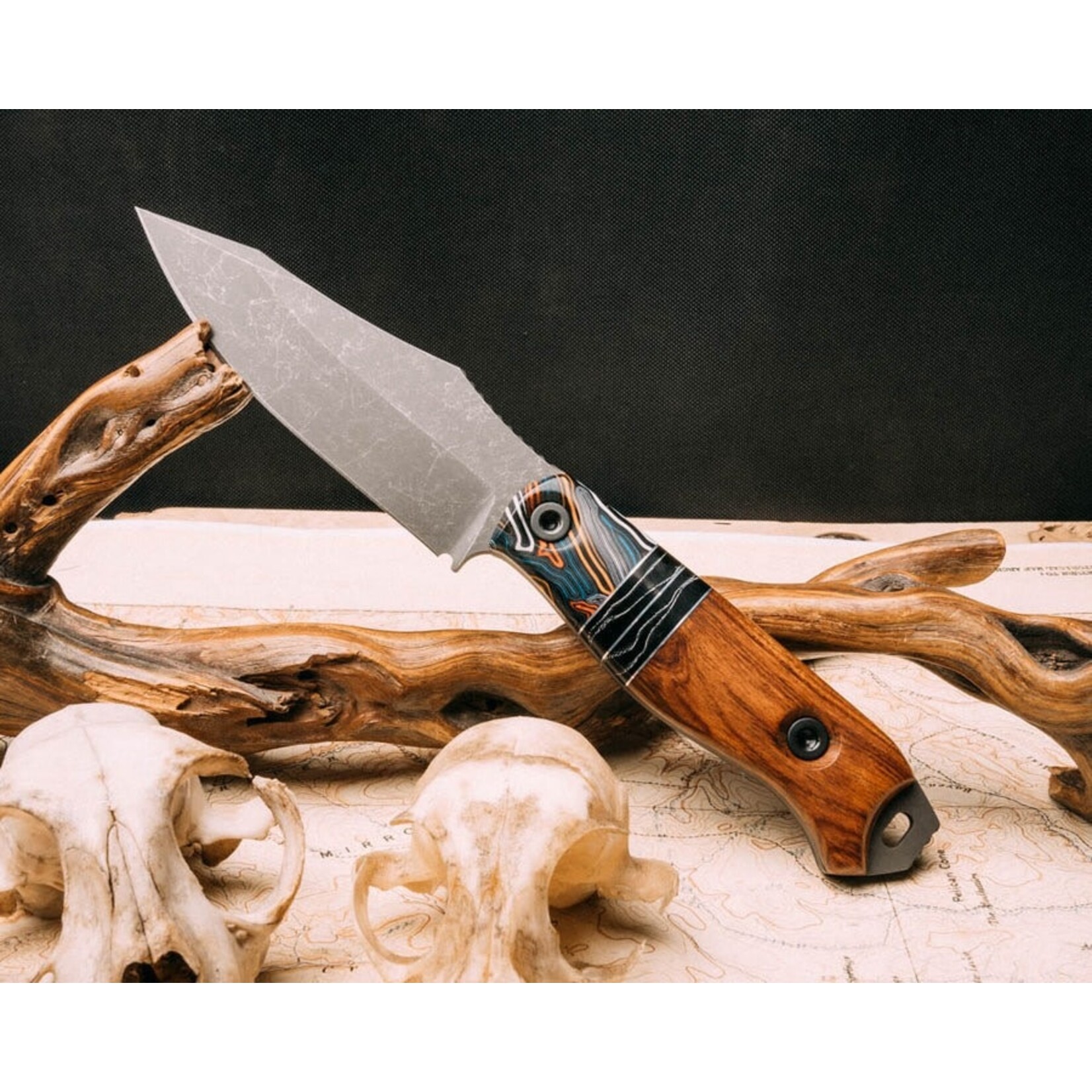 Half Face Blades Sold Out - Half Face Blades S45VN & Desert Ironwood Field Knife