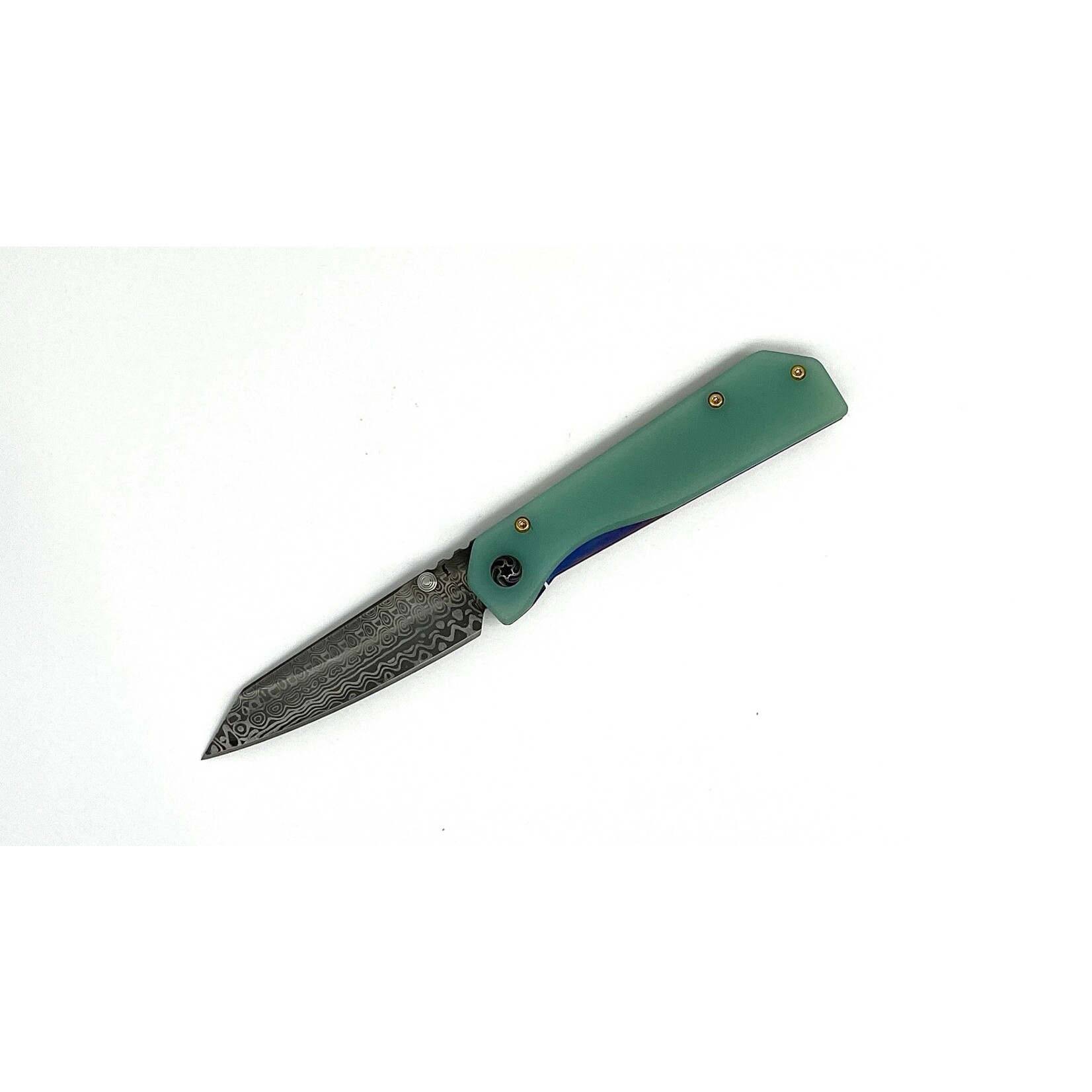 Zanutto Customs Sold Out - Zanutto Customs Damasteel & G10 + Titanium Jade Framelock