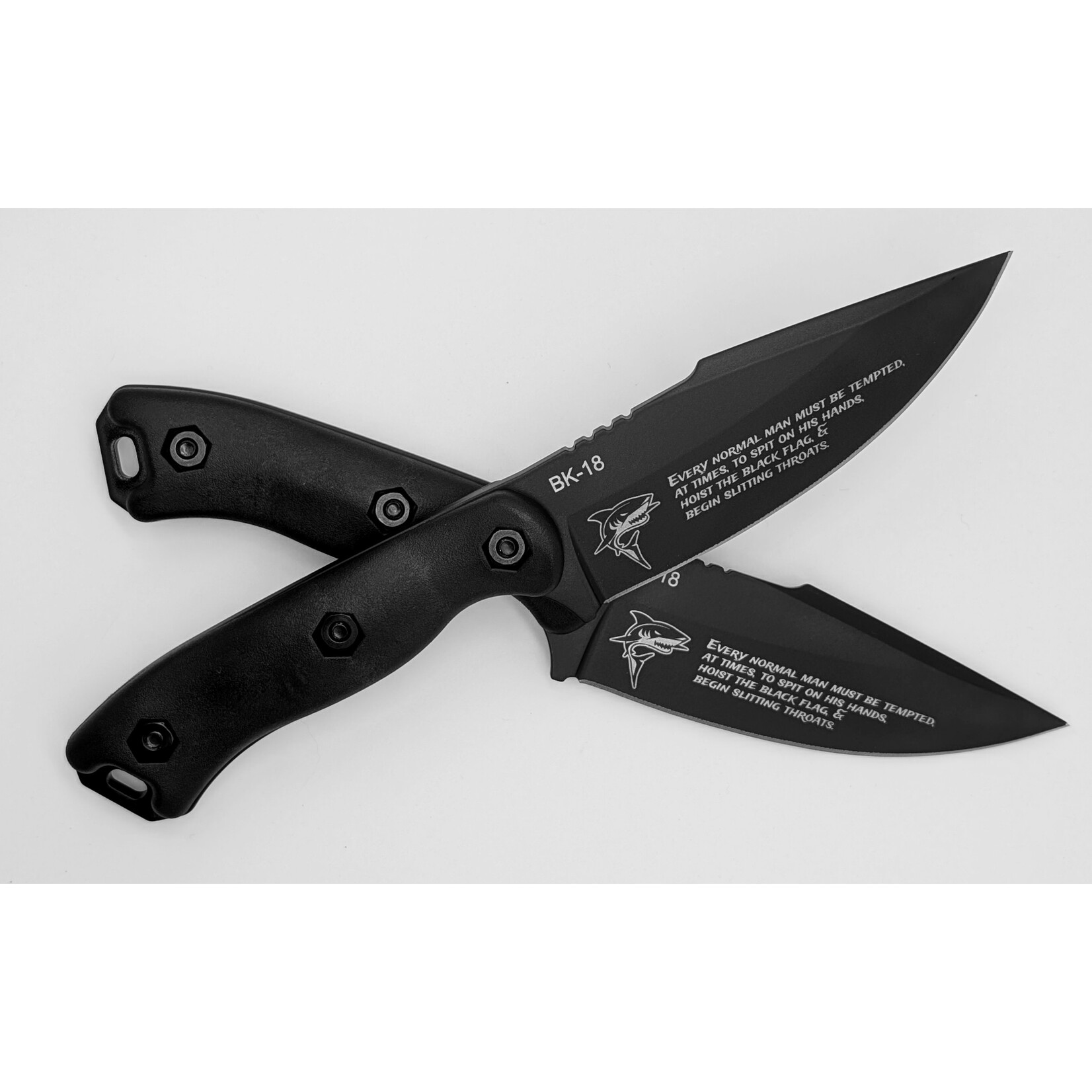 MSRON Wave 11 Ka-Bar BKR18BK 1095 & Ultramid Black Becker Harpoon
