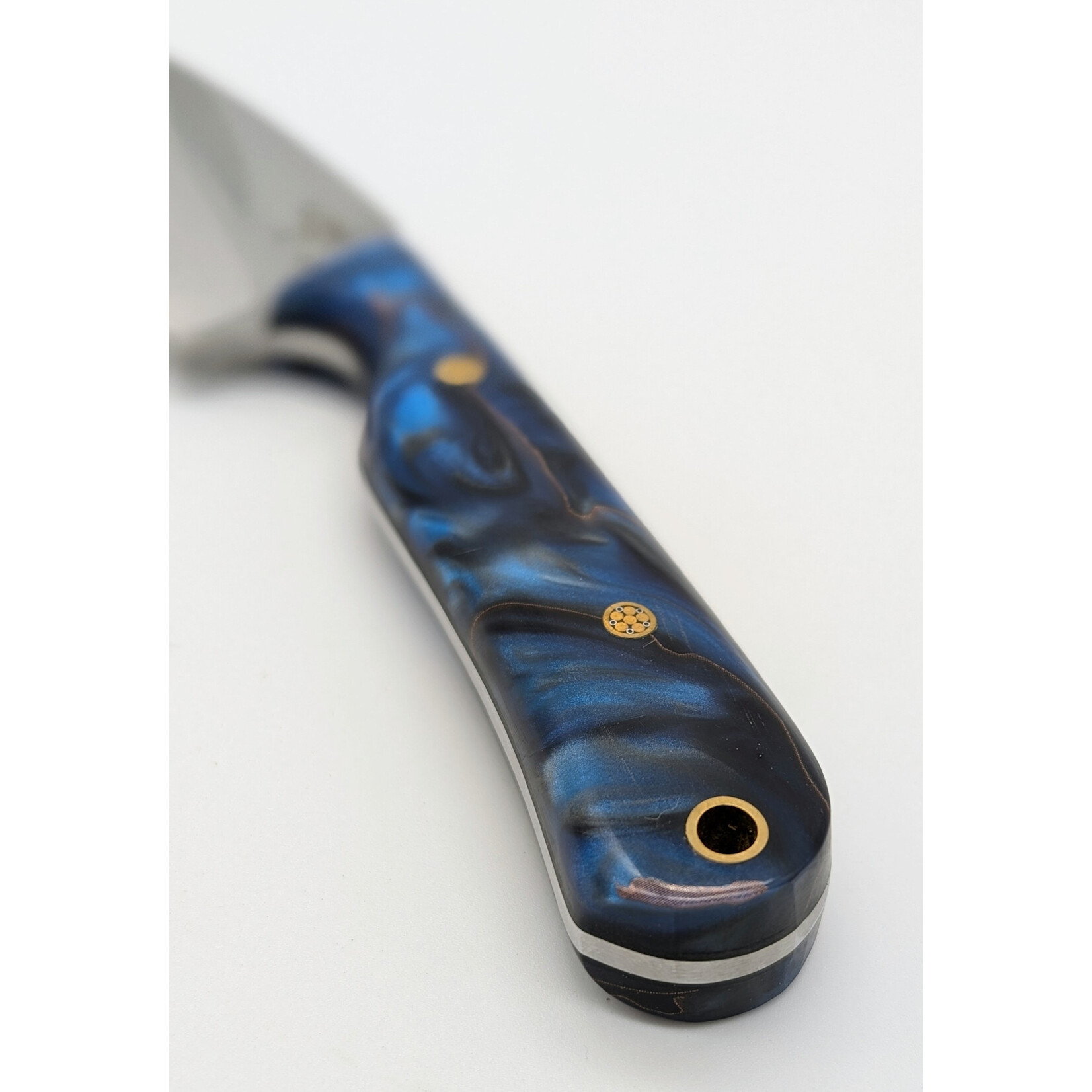 Cur Custom Blades Cur Custom CC331 AEBL Stainless & Copper Infused Blue Resin Shrike