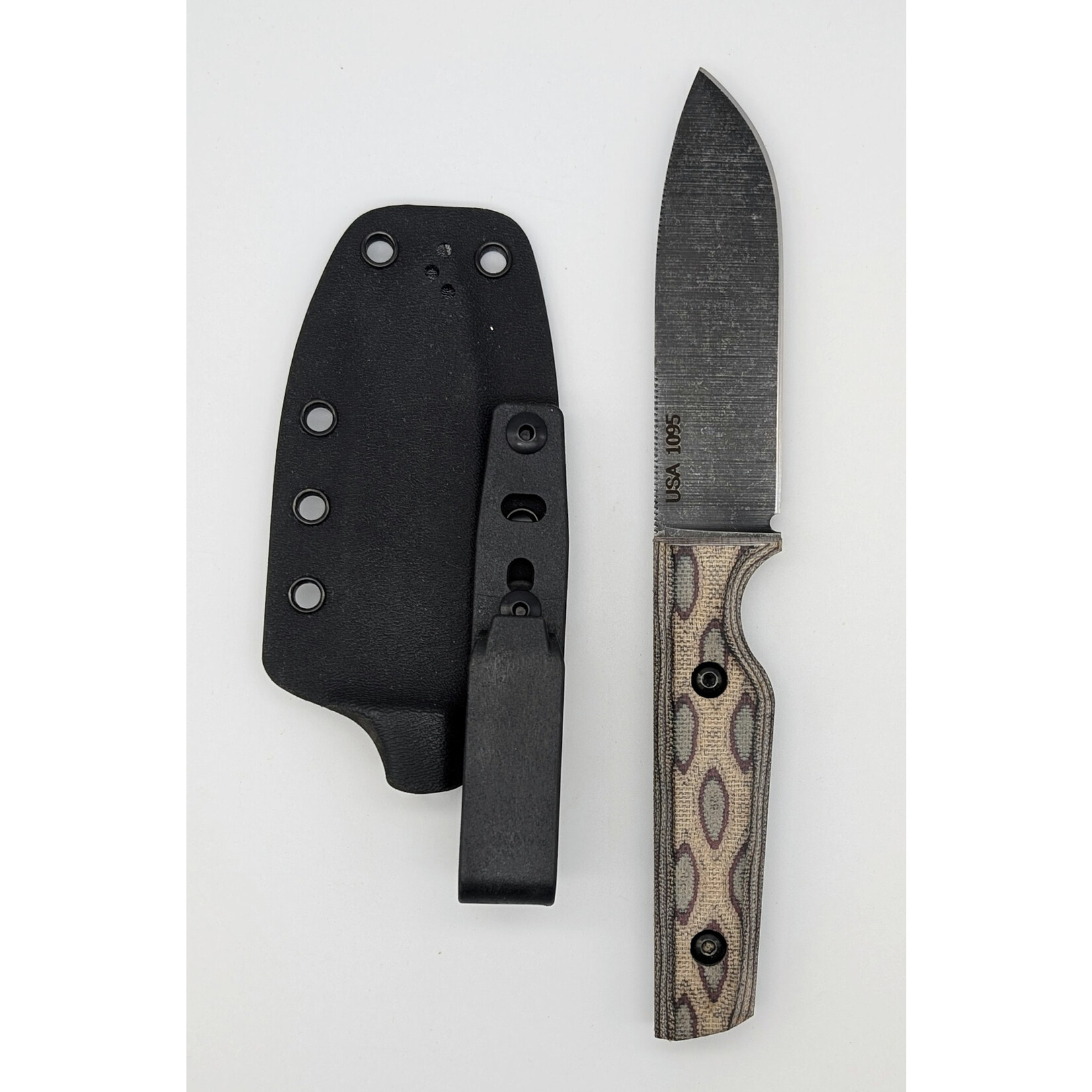 Heaton Custom Knives Sold Out - Heaton Knives HCK024 1095 & Python Canvas Micarta 3.75" EDC
