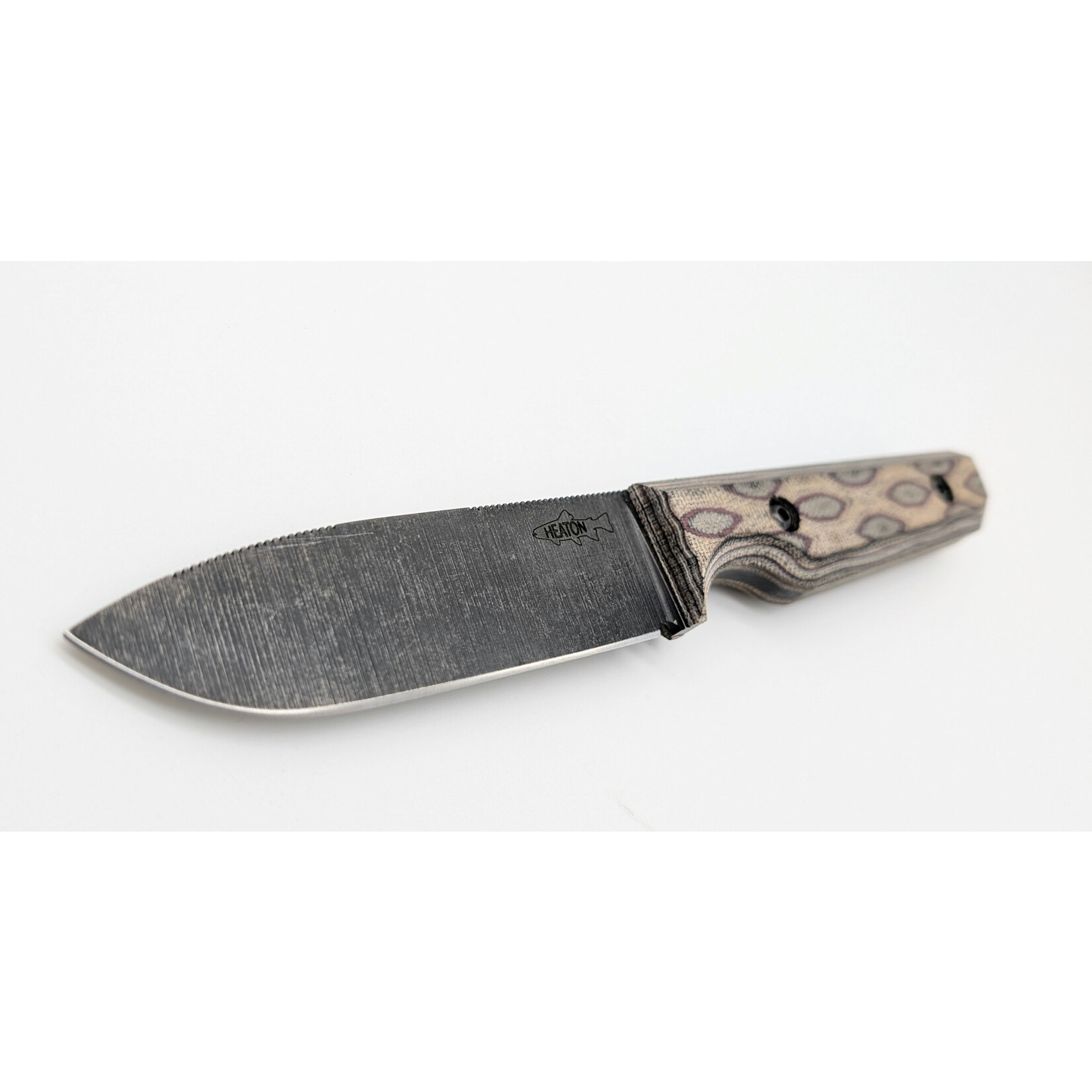 Heaton Custom Knives Sold Out - Heaton Knives HCK024 1095 & Python Canvas Micarta 3.75" EDC