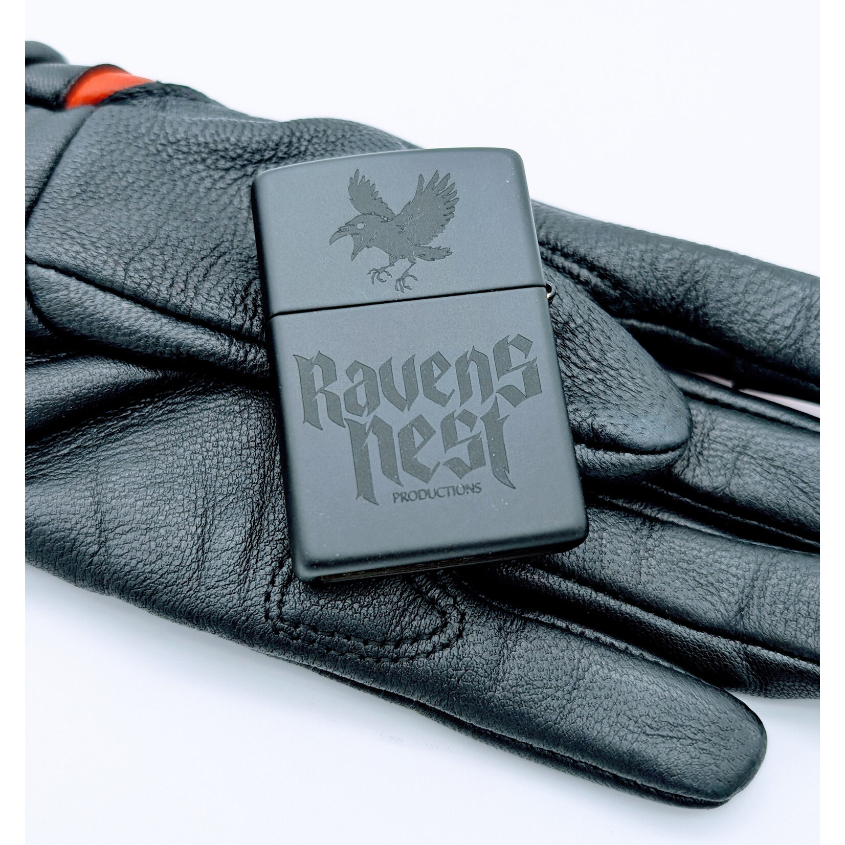 Ravens Nest Matte Black Zippo Lighter