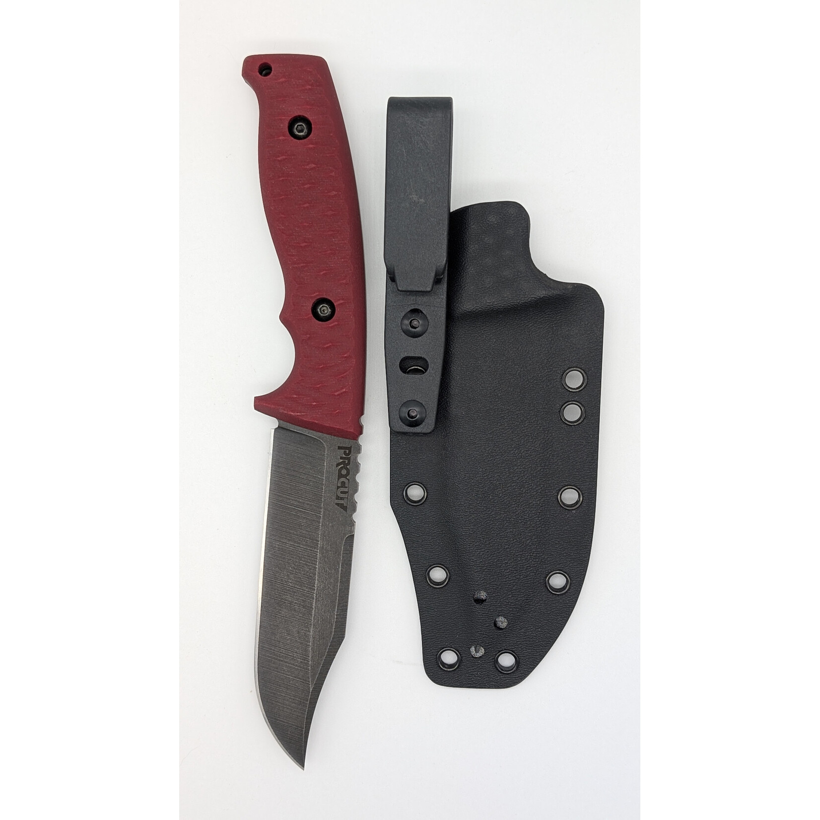 Heaton Custom Knives Heaton Knives HCK033 Procut & G10 Burgundy 9.25" Survival Knife